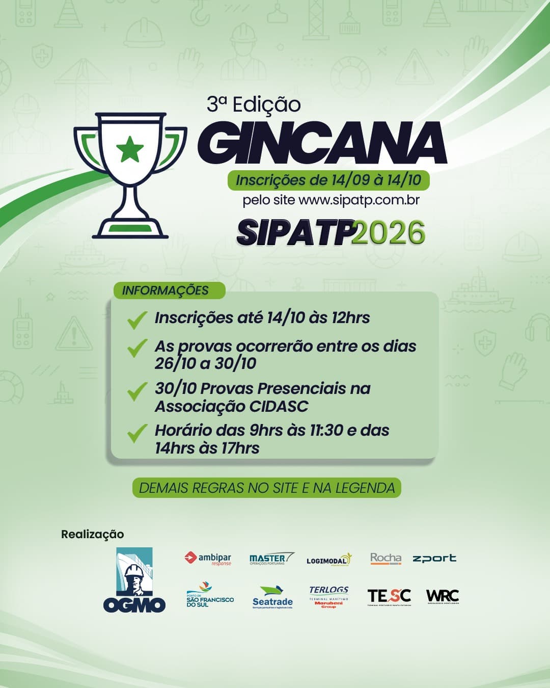 Cartaz da 4ª Gincana da SIPATP 2026