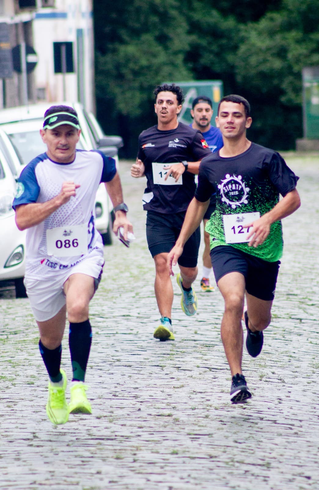 Atletas no percurso
