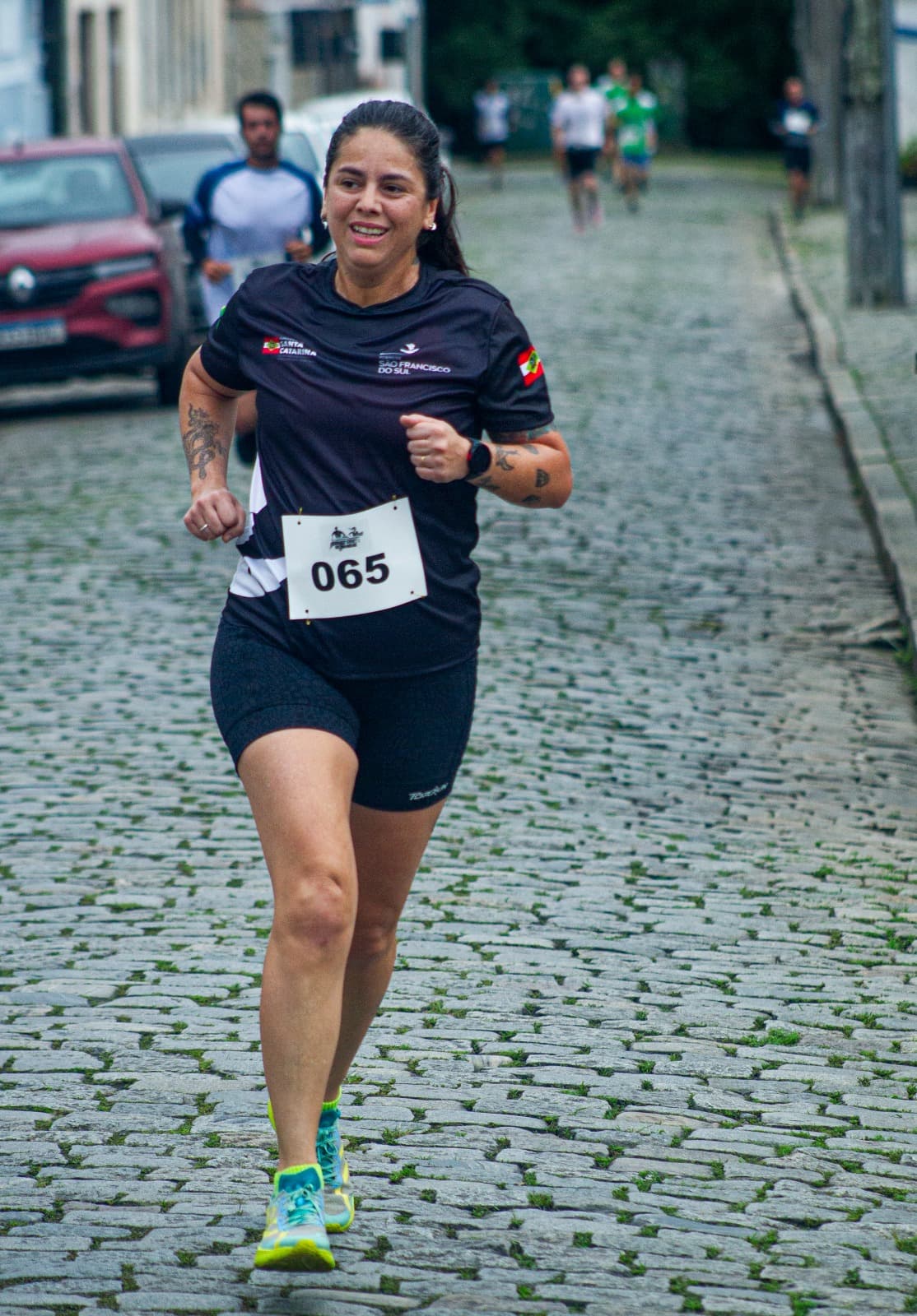 Participante durante a corrida